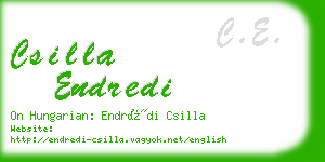 csilla endredi business card